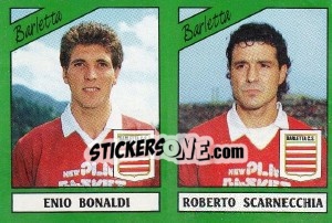 Figurina Enio Bonaldi / Roberto Scarnecchia - Calciatori 1987-1988 - Panini