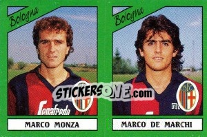 Sticker Marco Monza / Marco De Marchi - Calciatori 1987-1988 n. 345 - Panini