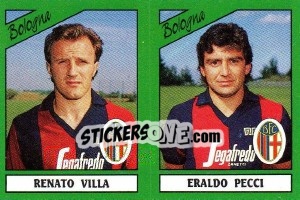 Cromo Renato Villa / Eraldo Pecci - Calciatori 1987-1988 - Panini