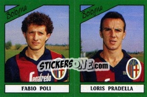 Sticker Fabio Poli / Loris Pradella - Calciatori 1987-1988 n. 348 - Panini
