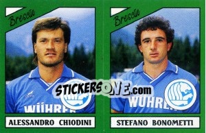 Sticker Alessandro Chiodini / Stefano Bonometti - Calciatori 1987-1988 - Panini