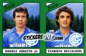 Sticker Daniele Zoratto / Evaristo Beccalossi - Calciatori 1987-1988 - Panini