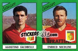 Cromo Agostino Iacobelli / Enrico Nicolini - Calciatori 1987-1988 - Panini