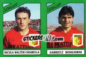 Sticker Nicola Walter Chiarella / Gabriele Bongiorni - Calciatori 1987-1988 n. 366 - Panini