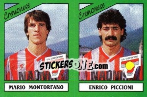 Cromo Mario Montorfano / Enrico Piccioni - Calciatori 1987-1988 - Panini