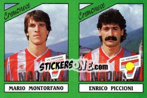 Sticker Mario Montorfano / Enrico Piccioni - Calciatori 1987-1988 n. 373 - Panini