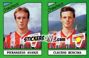 Cromo Pierangelo Avanzi / Claudio Bencina - Calciatori 1987-1988 - Panini