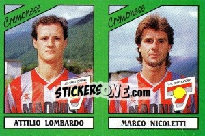 Sticker Attilio Lombardo / Marco Nicoletti - Calciatori 1987-1988 n. 375 - Panini
