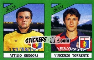 Sticker Attilio Gregori / Vincenzo Torrente - Calciatori 1987-1988 - Panini