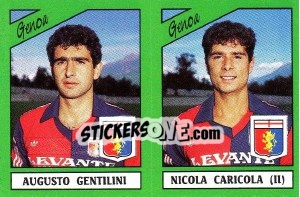 Sticker Augusto Gentilini / Nicola Caricola - Calciatori 1987-1988 n. 381 - Panini