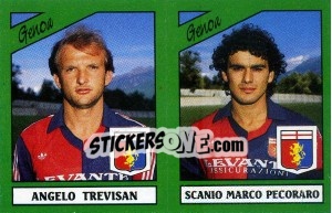 Sticker Angelo Trevisan / Scanio Marco Pecoraro - Calciatori 1987-1988 - Panini