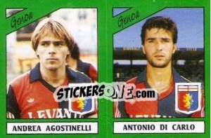 Sticker Andrea Agostinelli / Antonio Di Carlo - Calciatori 1987-1988 n. 383 - Panini