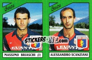 Sticker Massimo Briaschi / Alessandro Scanziani - Calciatori 1987-1988 n. 385 - Panini