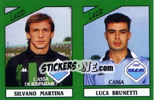 Sticker Silvano Martina / Luca Brunetti - Calciatori 1987-1988 n. 389 - Panini
