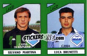 Figurina Silvano Martina / Luca Brunetti - Calciatori 1987-1988 - Panini