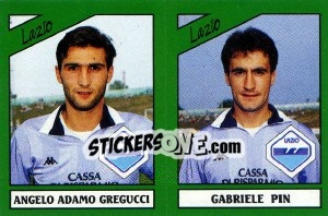 Sticker Angelo Adamo Gregucci / Gabriele Pin - Calciatori 1987-1988 - Panini