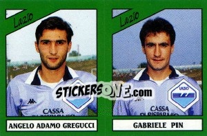 Sticker Angelo Adamo Gregucci / Gabriele Pin - Calciatori 1987-1988 n. 391 - Panini