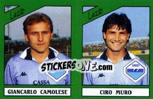 Sticker Giancarlo Camolese / Ciro Muro - Calciatori 1987-1988 n. 392 - Panini