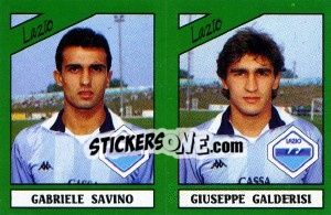 Sticker Gabriele Savino / Giuseppe Galderisi - Calciatori 1987-1988 n. 393 - Panini
