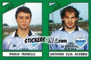 Cromo Paolo Monelli / Antonio Elia Acerbis - Calciatori 1987-1988 - Panini