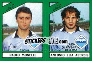 Sticker Paolo Monelli / Antonio Elia Acerbis - Calciatori 1987-1988 n. 394 - Panini