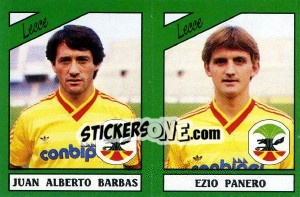 Sticker Juan Alberto Barbas / Ezio Panero - Calciatori 1987-1988 n. 401 - Panini