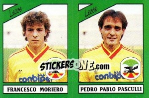 Sticker Francesco Moriero / Pedro Pablo Pasculli - Calciatori 1987-1988 n. 402 - Panini