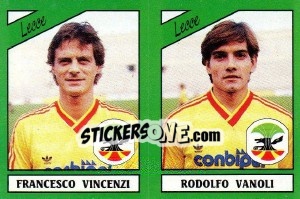 Sticker Francesco Vincenzi / Rodolfo Vanoli - Calciatori 1987-1988 n. 403 - Panini