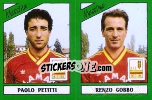 Cromo Paolo Petitti / Renzo Gobbo - Calciatori 1987-1988 - Panini