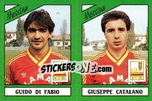 Sticker Guido Di Fabio / Giuseppe Catalano - Calciatori 1987-1988 n. 410 - Panini