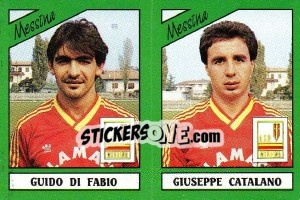 Sticker Guido Di Fabio / Giuseppe Catalano - Calciatori 1987-1988 - Panini