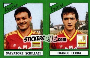 Sticker Salvatore Schillaci / Franco Lerda - Calciatori 1987-1988 n. 411 - Panini