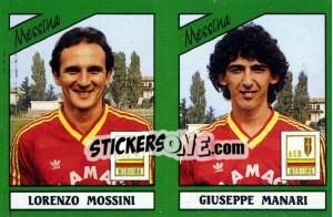 Sticker Lorenzo Mossini / Giuseppe Manari - Calciatori 1987-1988 n. 412 - Panini