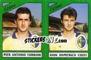 Sticker Pier Antonio Torroni / Gian Domenico Costi - Calciatori 1987-1988 n. 417 - Panini
