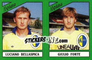 Sticker Luciano Bellaspica / Giulio Forte - Calciatori 1987-1988 n. 418 - Panini