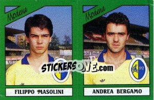 Sticker Filippo Masolini / Andrea Bergamo - Calciatori 1987-1988 n. 419 - Panini