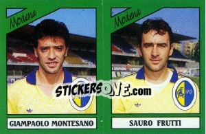 Sticker Giampaolo Montesano / Sauro Frutti - Calciatori 1987-1988 n. 420 - Panini