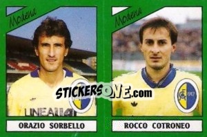 Cromo Orazio Sorbello / Rocco Cotroneo - Calciatori 1987-1988 - Panini