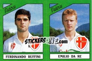 Sticker Ferdinando Ruffini / Emilio Da Re - Calciatori 1987-1988 - Panini