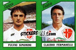 Cromo Fulvio Simonini / Claudio Fermanelli - Calciatori 1987-1988 - Panini