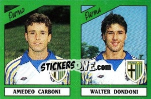 Sticker Amedeo Carboni / Walter Dondoni - Calciatori 1987-1988 n. 435 - Panini