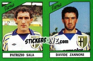 Sticker Patrizio Sala / Davide Zannoni - Calciatori 1987-1988 - Panini