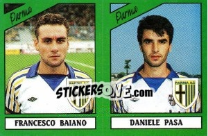 Sticker Francesco Baiano / Daniele Pasa - Calciatori 1987-1988 n. 439 - Panini