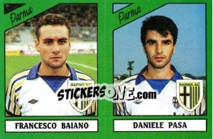 Sticker Francesco Baiano / Daniele Pasa - Calciatori 1987-1988 - Panini