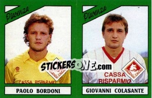 Cromo Paolo Bordoni / Giovanni Colasante - Calciatori 1987-1988 - Panini