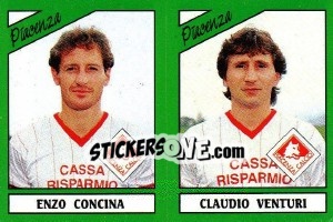 Cromo Enzo Concina / Claudio Venturi - Calciatori 1987-1988 - Panini