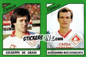 Sticker Giuseppe De Gradi / Alessandro Roccatagliata - Calciatori 1987-1988 - Panini