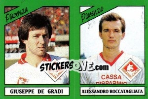 Sticker Giuseppe De Gradi / Alessandro Roccatagliata - Calciatori 1987-1988 n. 446 - Panini