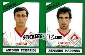 Sticker Antonio Tessariol / Armando Madonna - Calciatori 1987-1988 n. 447 - Panini