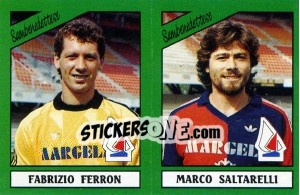 Sticker Fabrizio Ferron / Marco Saltarelli - Calciatori 1987-1988 n. 452 - Panini